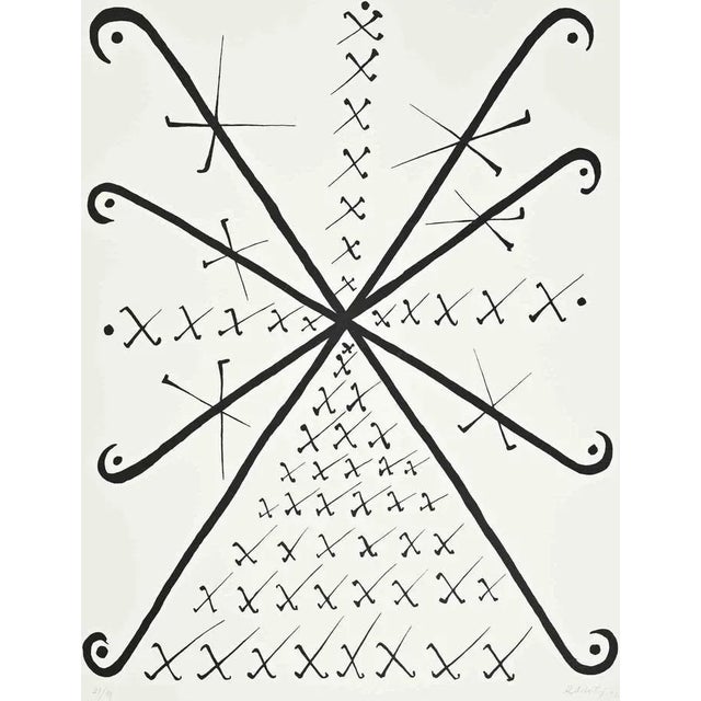 Modern Rafael Alberti, Letter X, Lithograph, 1972 For Sale - Image 3 of 4