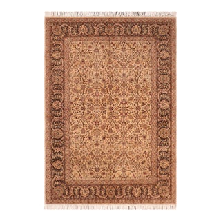 Shabby Chic 1990's Pak-Persian Taupe/Brown Wool Rug - 6'2'' X 9'6'' For Sale