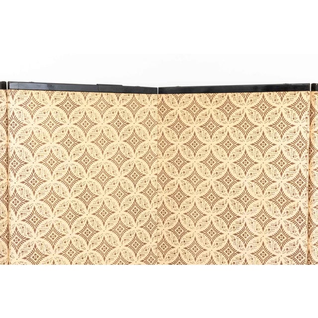 Japanese Four-Panel Byobu Screen For Sale - Image 9 of 10