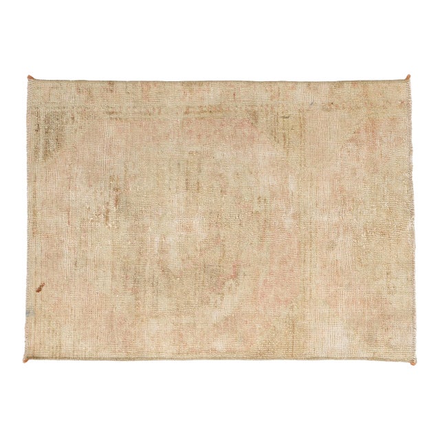 Washed Out Mini Rug Fragment - 2`2″ X 2`11″ For Sale