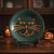 Rare 2004 Fiesta Black Cat chop plate by Homer Laughlin, featuring the orange/Persimmon cat face on glossy black Fiesta....