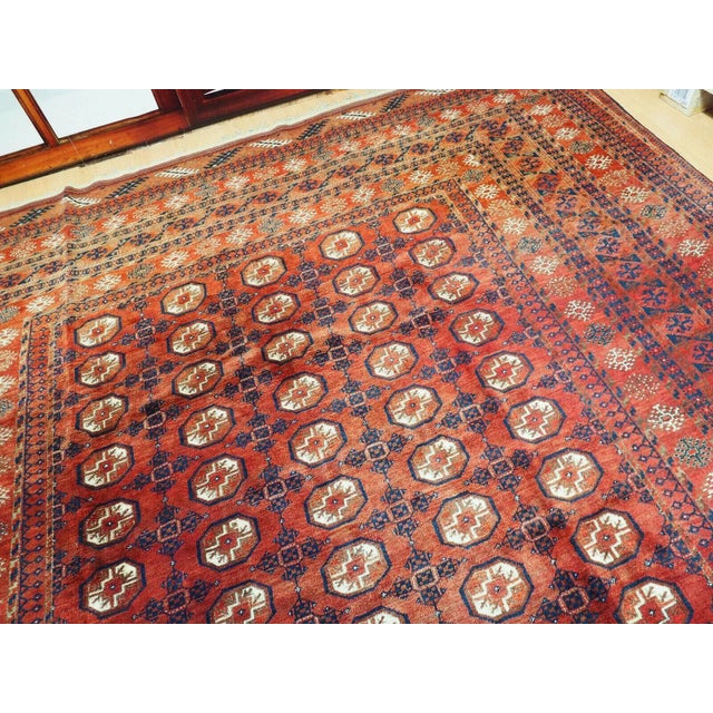 Hand Knotted Tekketurkmen Afghan Rug, 1920s For Sale - Image 6 of 13