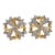 Natural Diamond 14k Yellow Gold Stud Earrings - 2 Pieces For Sale