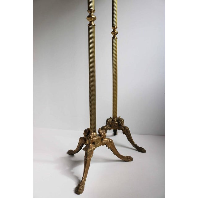 Gold Vintage Italian Ornate Brass Free Standing Coat and Hat Racks, 1960s, Set of 2 For Sale - Image 8 of 14