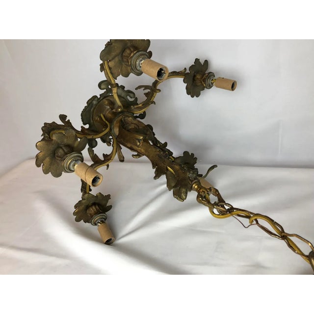18th Century French Bronze Chandelier For Sale - Image 10 of 11