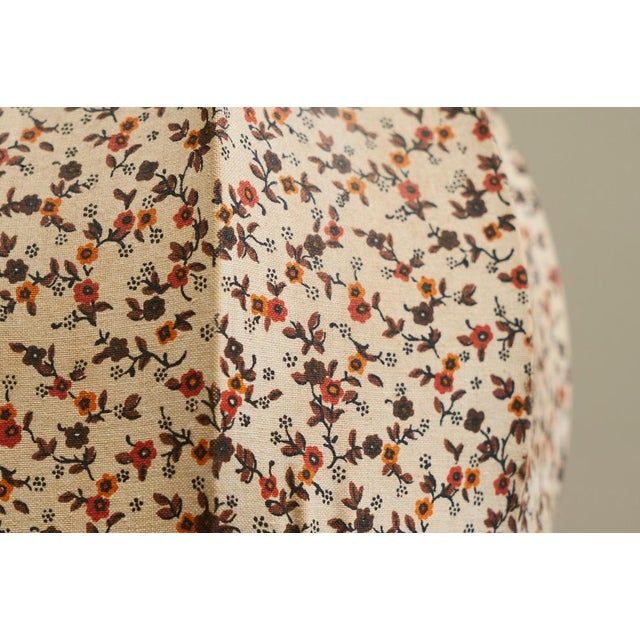 1940s Vintage Art Deco Table Lamp in Wrought Iron with Floral Shade, 1940s For Sale - Image 5 of 12