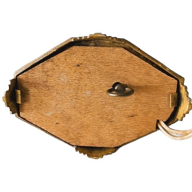 Brown Antique Brass Lourdes Souvenir Lamp, 1910s For Sale - Image 8 of 12