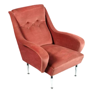 Set of Italian Velvet Lounge Chairs by Paolo Buffa, 1950s