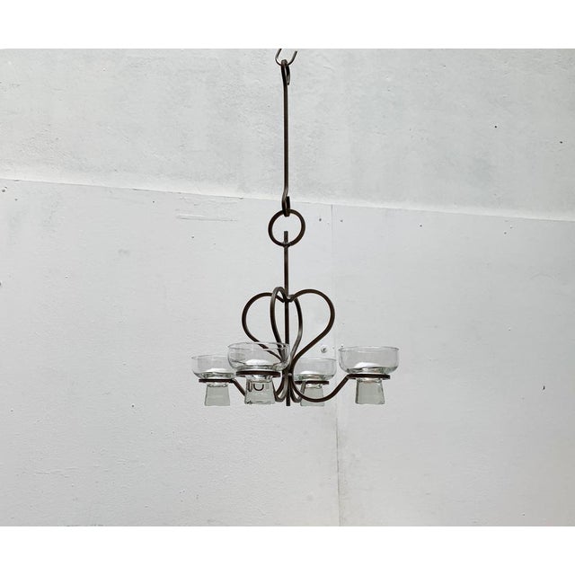 Gray Mid-Century Danish Metal and Glass Candleholder, 1960s For Sale - Image 8 of 18