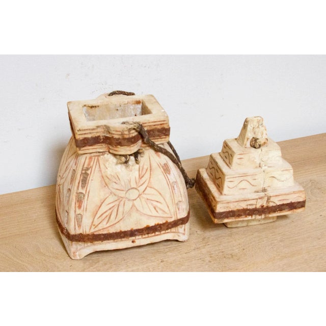 Indian Carved Wooden Vessel For Sale - Image 4 of 7