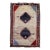 Vintage Persian Gabbeh Tribal Rug, Hand-Knotted Wool, Minimalist Diamond Design, Ivory & Gray, 4x7 For Sale