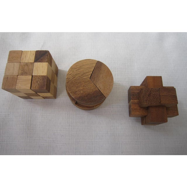 Vintage Artisan Wood Puzzle For Sale - Image 4 of 4