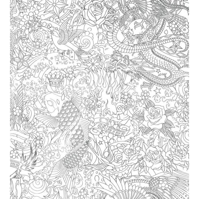 Sample - Jean Paul Gaultier for The House of Scalamandré Horimono Wallcovering, Argent For Sale