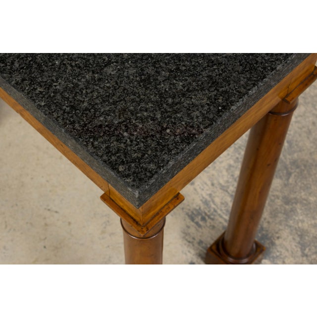 Early 19th Century French Empire Mahogany Console W/ Dark Gray Granite Top For Sale - Image 10 of 17
