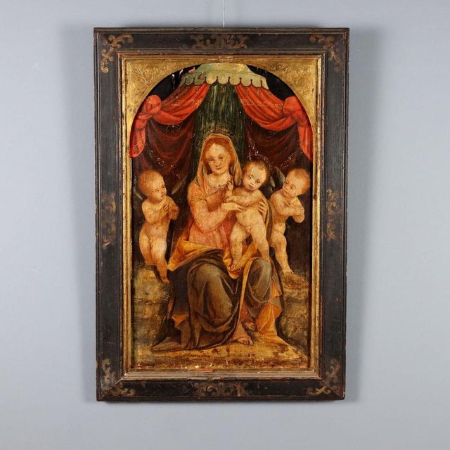 Brent Hallard, Madonna with Child and Angels, Acrylic on Canvas For Sale - Image 11 of 11