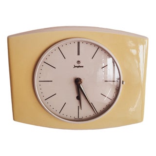 Art Deco Porcelain Wall Clock, 1930s For Sale