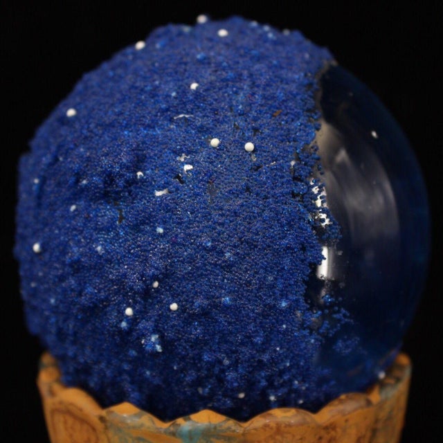 Wood Late 19th Century Buddhist Relic Sphere With Shakyamuni Buddha, 1562g, Blue Crystal Ball For Sale - Image 7 of 9