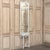 French Antique Italian Louis XVI Painted Marble Top Demilune Console With Trumeau Mirror For Sale - Image 3 of 18