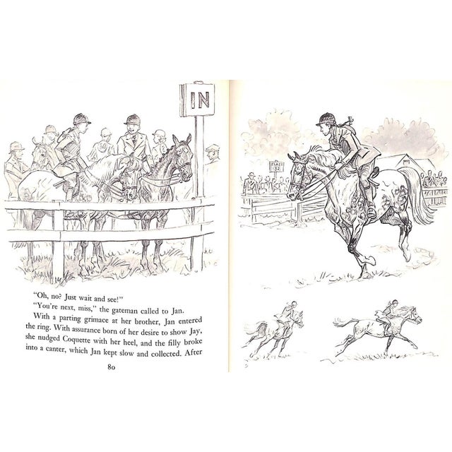 Paper "Show Pony" Book 1954 Caffrey, Nancy With Remarque Pencil Drawing by Paul Brown For Sale - Image 7 of 12