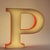 Vintage, decorative illuminated letter made of red and white acrylic glass. Fluorescent tubes replaced with energy-saving...