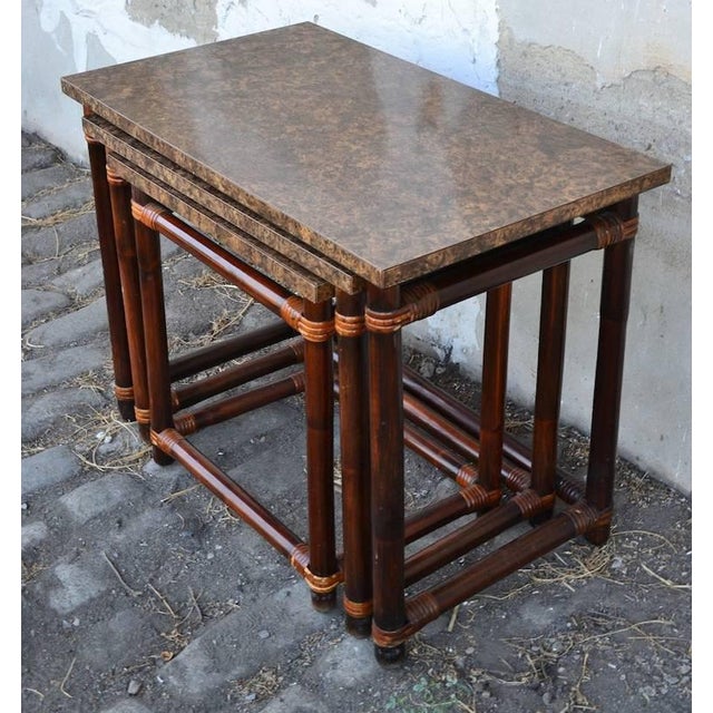 Ficks Reed Nesting Tables | Chairish