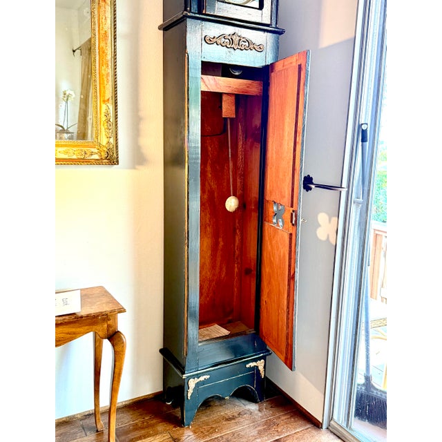 Vintage Custom Reproduction Grandfather Clock With Chime For Sale In Los Angeles - Image 6 of 6