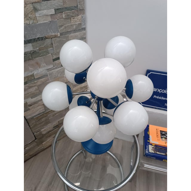 Space Age Sputnik Atomic 12-Globe Table Lamp, 1970s For Sale - Image 3 of 13
