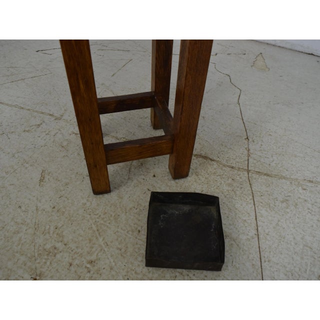 Wood Vintage Mission Oak Possibly Stickley Umbrella Stand For Sale - Image 7 of 7