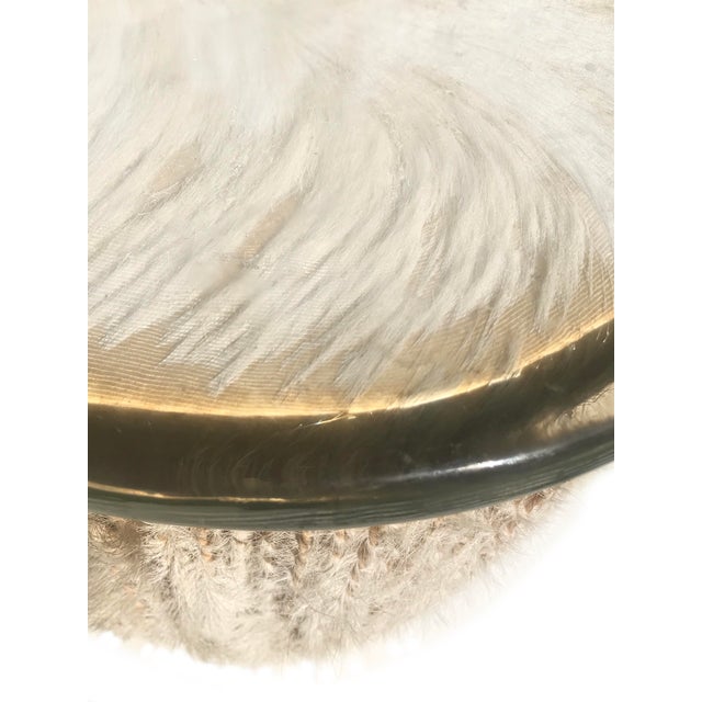 1980s Original Vintage African Giselle Hide Drum Table For Sale - Image 5 of 9