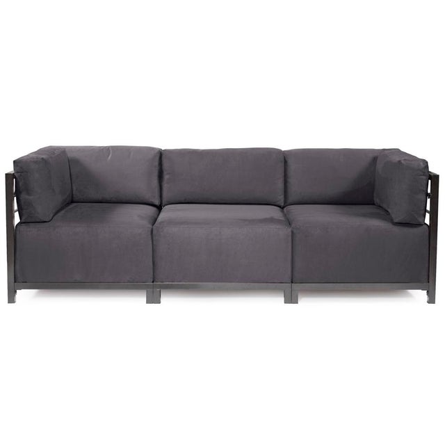 2020s Axis 3pc Sectional Regency Gray Titanium Frame For Sale - Image 5 of 7
