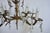 1950s Mid-20th Century Spanish Cast Brass & Crystal Chandelier For Sale - Image 5 of 8