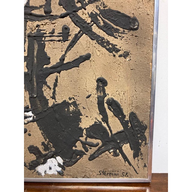 Italian Abstract Expressionist Painting by Ugo Sterpini, Signed and Dated 1958 For Sale - Image 11 of 12