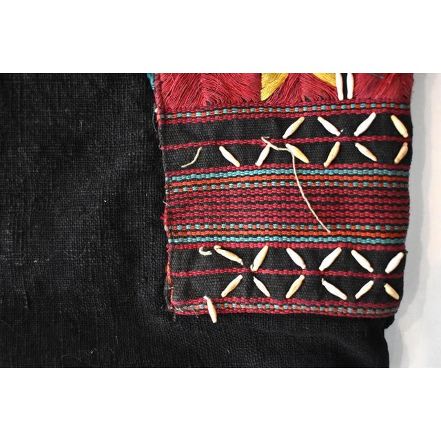 Vintage Thai Hand-Embroidered Geometric Pillow Cover For Sale In San Francisco - Image 6 of 9