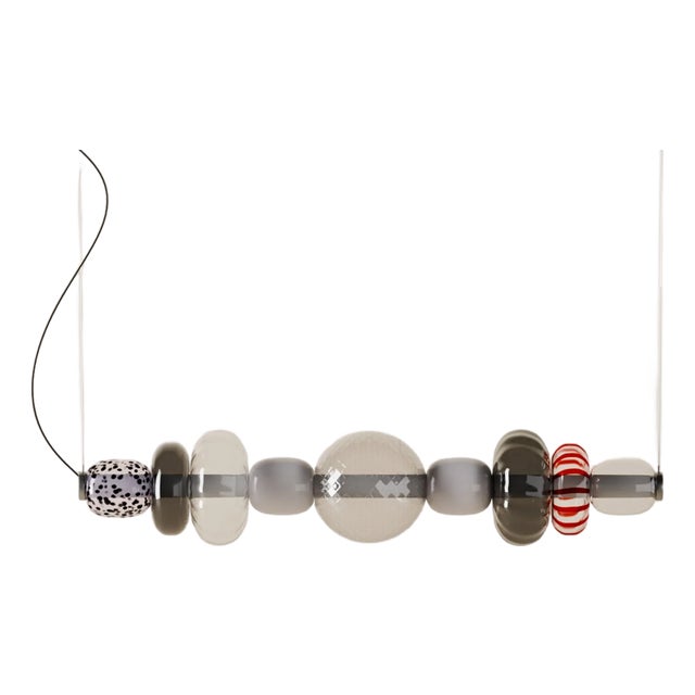 Murano Glass Chandelier, Clear + Smoke - Playground by Oggetti For Sale