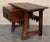 19th Century Spanish Baroque side or working table with wood stretcher and top in walnut.