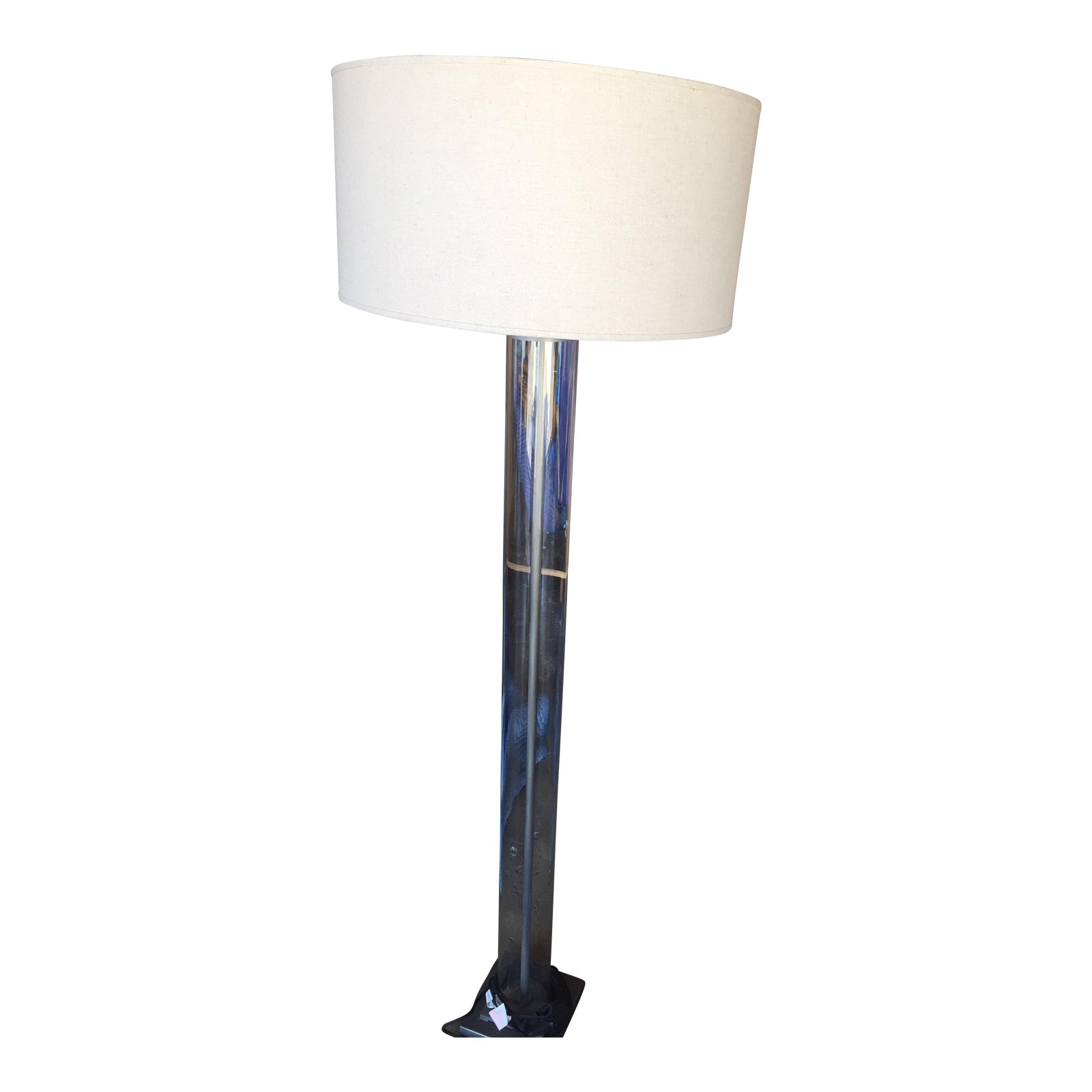 Restoration Hardware French Column Glass Floor Lamp | Chairish