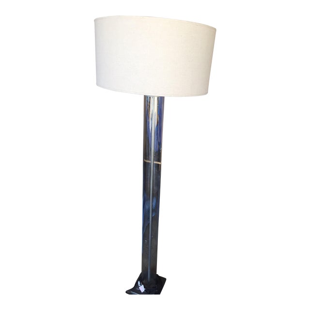 Restoration Hardware French Column Glass Floor Lamp | Chairish