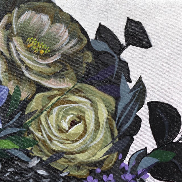 Figurative Nevaeh - Silver Leaf Floral Figurative Original Artwork by Sally K For Sale - Image 3 of 7