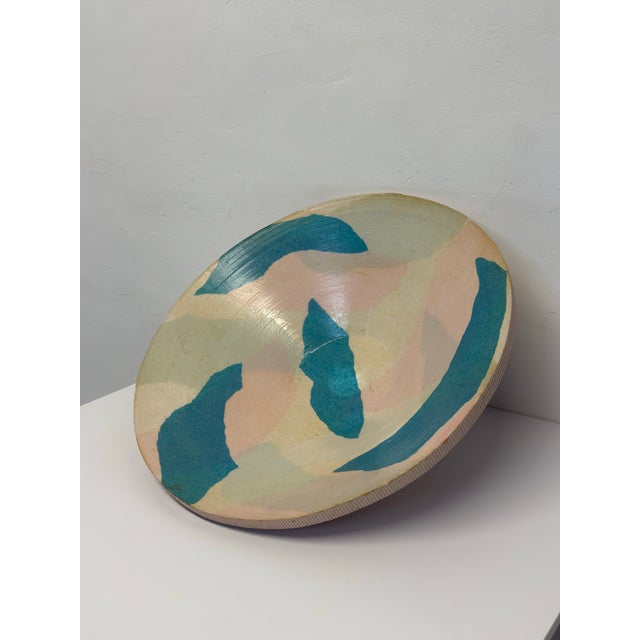 Mid-90s Corrugated Cardboard Bowl With Camo Design For Sale - Image 11 of 12