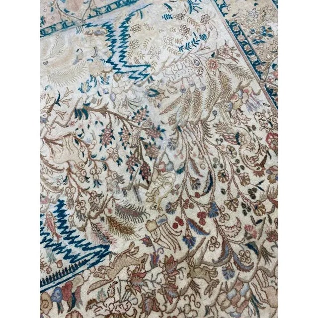 1950s Old Handwoven Persian Tabriz Tree of Life Area Rug 4'7"×6'7" For Sale - Image 10 of 13