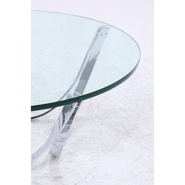 Mid-Century Glass Coffee Table with Chrome Frame by Werner Lindner for Bacher For Sale - Image 6 of 12