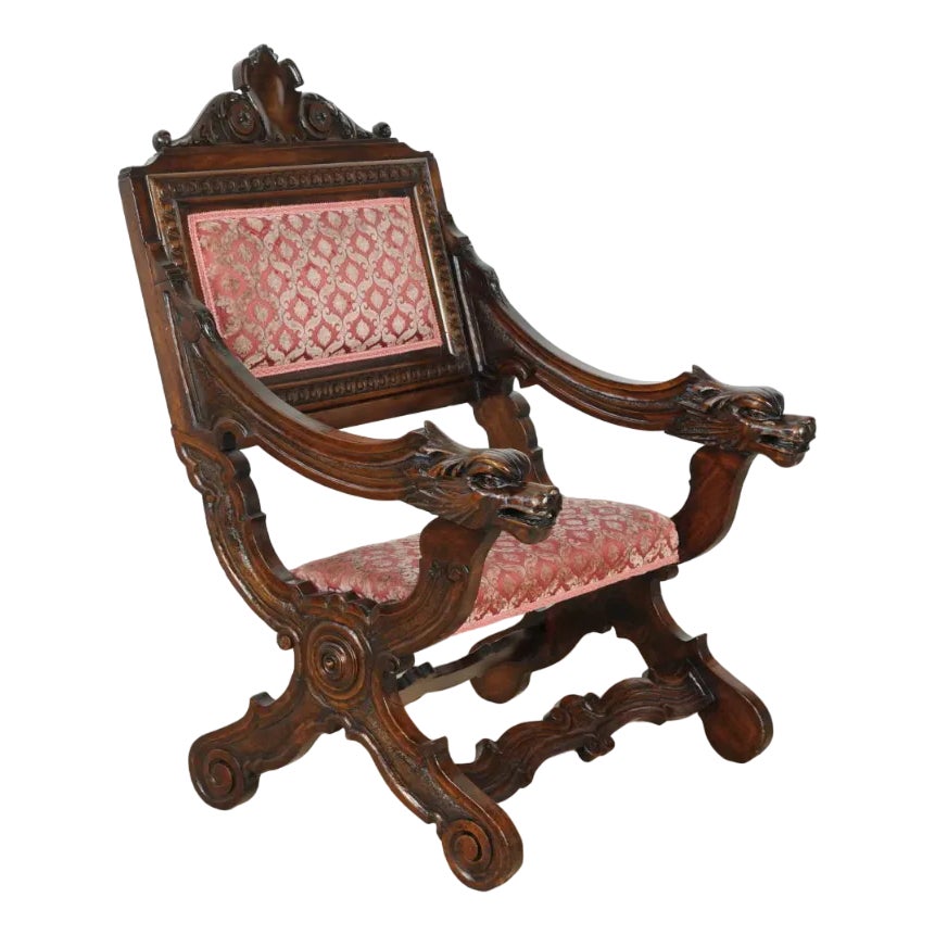 Vintage Neo-Renaissance Armchair | Chairish