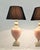 Stone Travertine and Ceramic Pink Table Lamps, Italy, 1980s, Set of 2 For Sale - Image 7 of 8