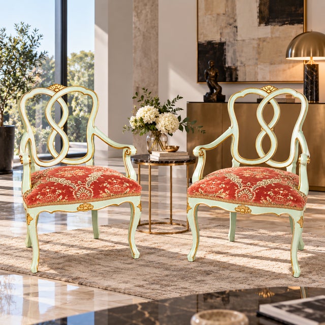 Italian Walnut Armchairs attributed to Fratelli Testolini, Venice, Italy, 1930s, Set of 2 For Sale - Image 6 of 10