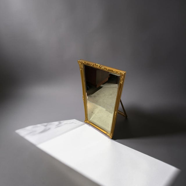 Gilt Wall Mirror from Aarhus Glasimport & Glassliberi A/S, Denmark, 1960s For Sale - Image 4 of 9