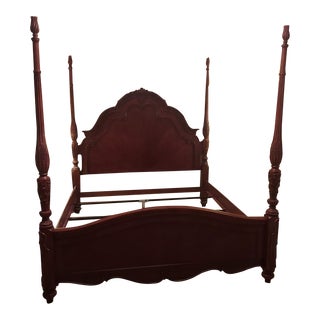 American Drew Mahogany Palais King Size 4 Post Bed For Sale