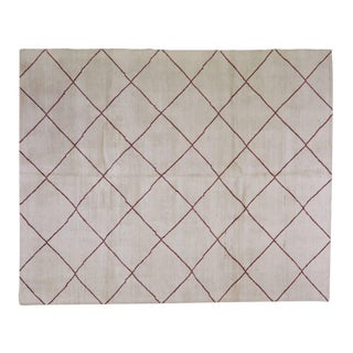 Moroccan Hand Knotted Rug, 8'2"x10'1" For Sale