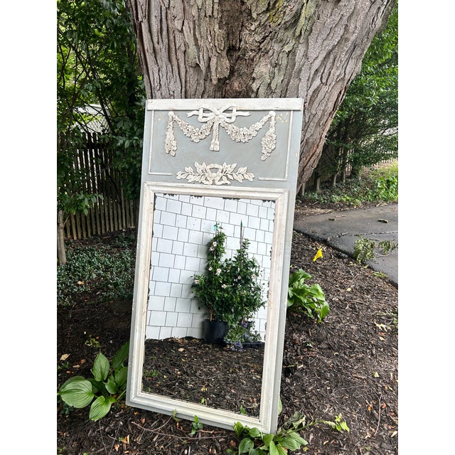 Vintage French Trumeau Style Mirror For Sale - Image 4 of 6