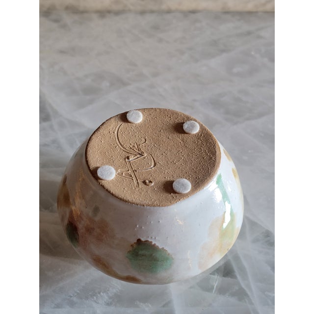Watercolor Glazed Ceramic Vase One-of-Kind by Ava Ceramics For Sale - Image 11 of 11