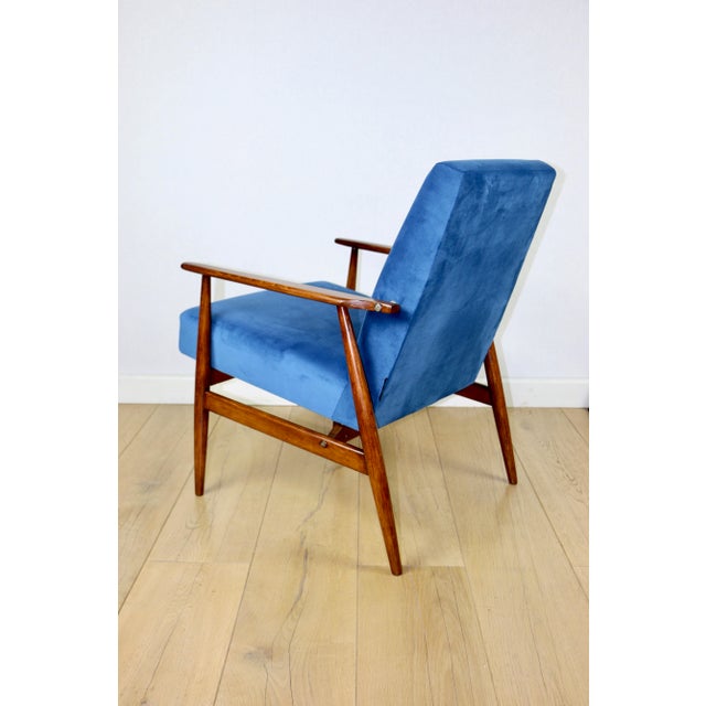 Lis Lounge Chair with Blue Sky Upholstery by Henryk Lis, 1970s For Sale - Image 6 of 11